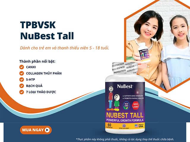 TPBVSK NuBest Tall hỗ trợ phát triển xương, hỗ trợ xương răng chắc khỏe
