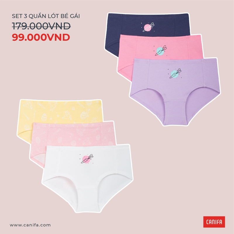 Bé gái mấy tuổi nên mặc quần lót? Lưu ý dành cho các mẹ