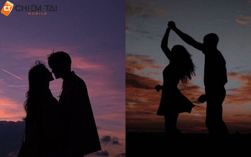 Ảnh chụp với người yêu che mặt khi ngược sáng