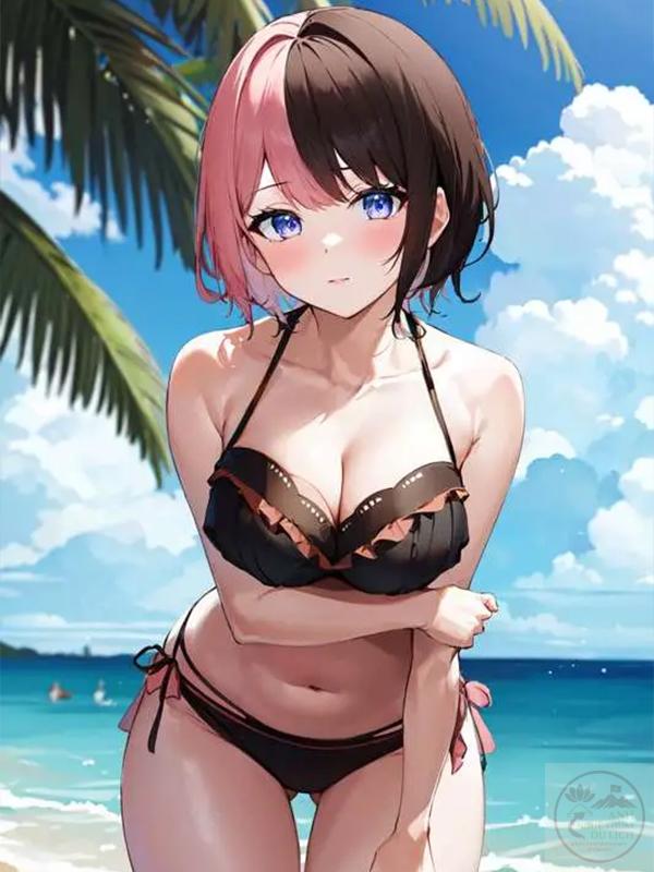 Hình gái anime bikini dáng thon