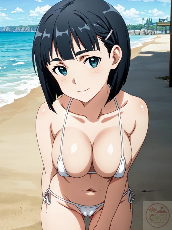 Hình gái xinh bikini anime phong cách