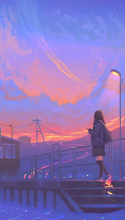 ảnh nền anime cực chill