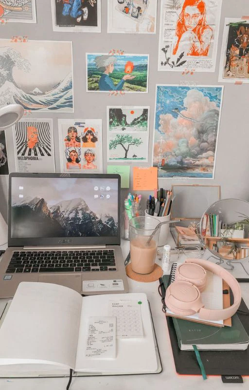 Hình nền chill học tập cài cho điện thoại