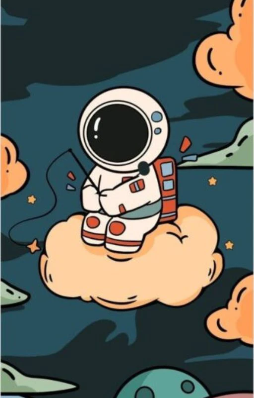 Ảnh nền chill phi hành gia tải cho điện thoại