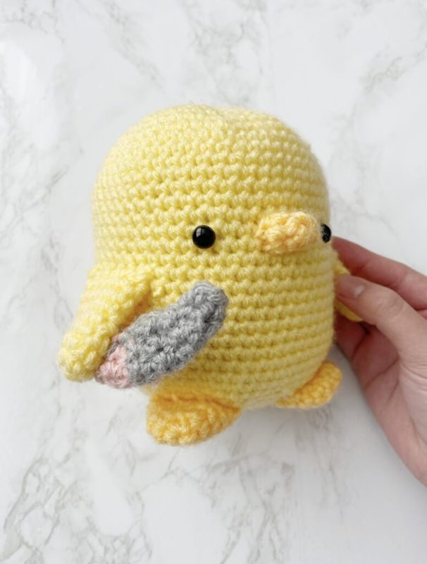 Crochet Duck with a Knife Amigurumi