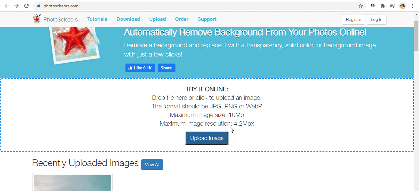 trang web tách nền ảnh Removal.ai