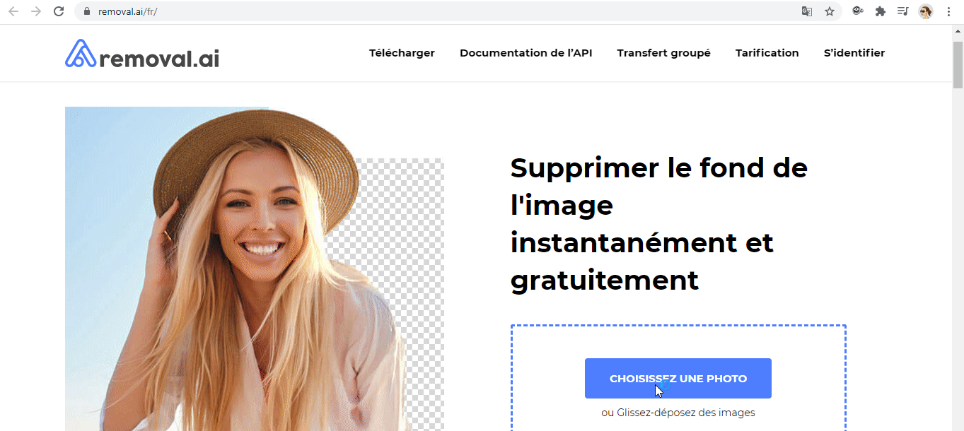 trang web tách nền ảnh Remove.bg