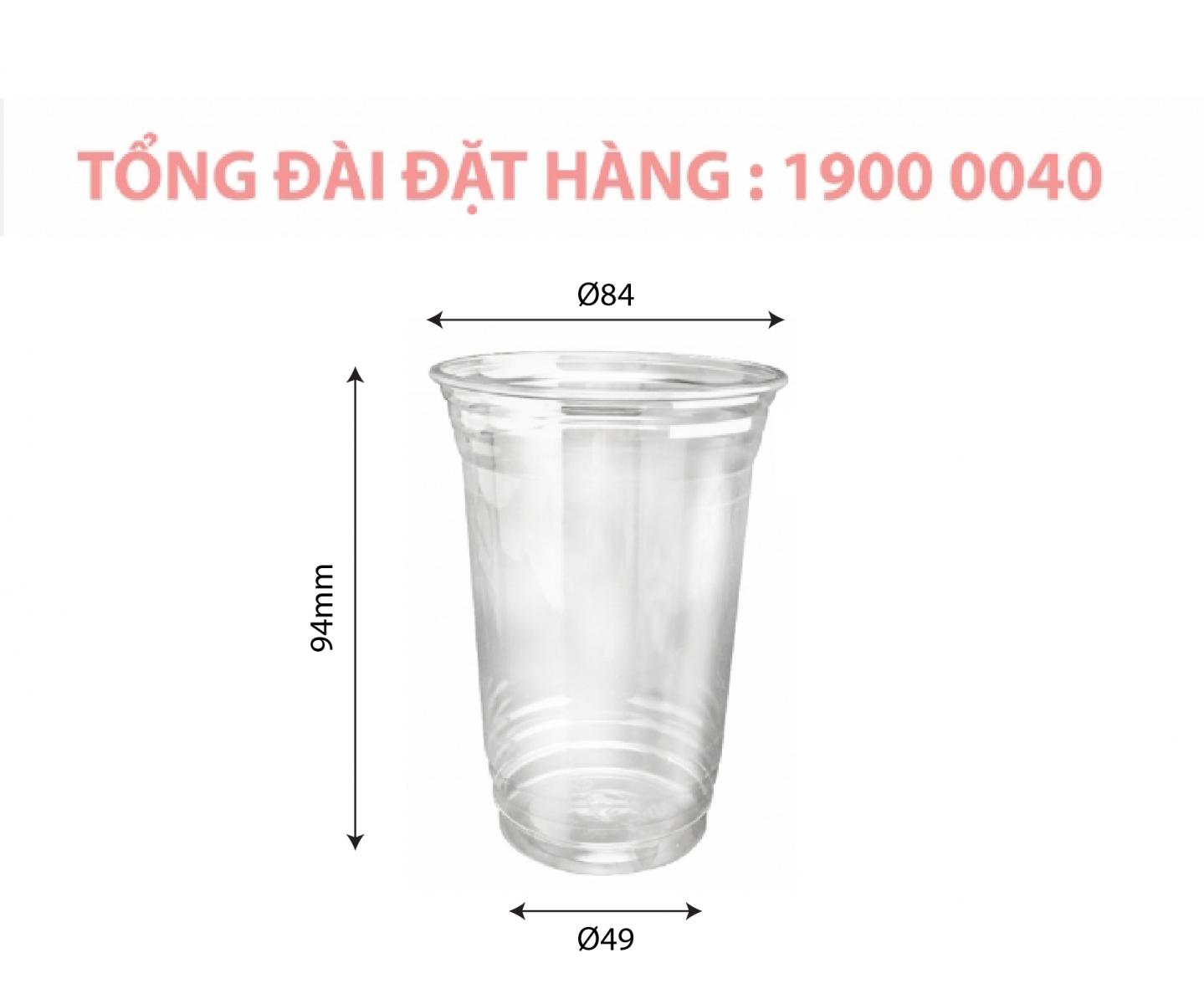 Ly nhựa PET 240ml
