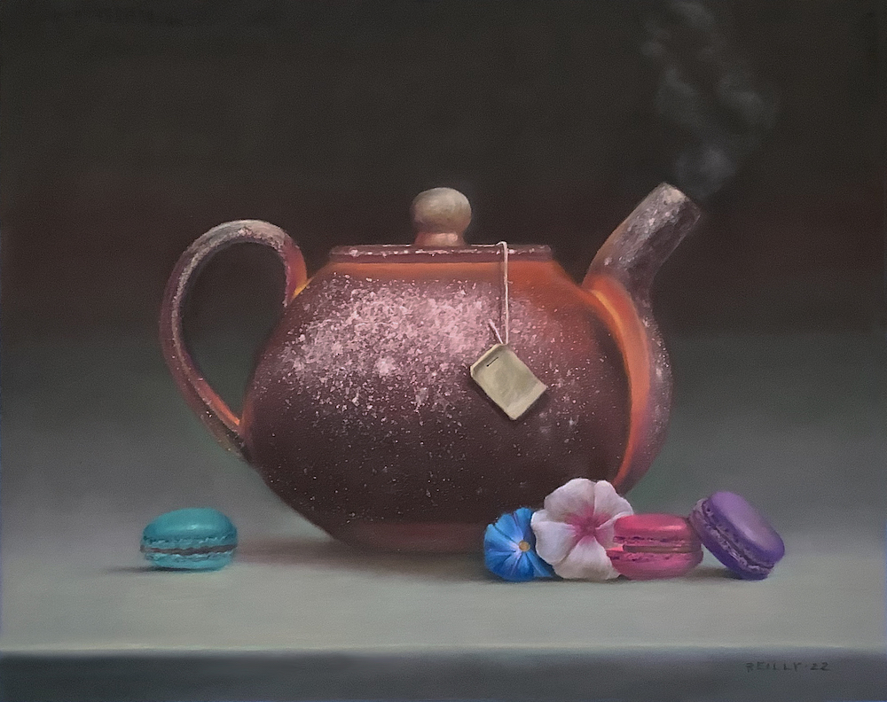 Tim Reilly, "Macaron Parisien," 2022, pastel on La Carte paper, 15 1/4 x 18 3/4 in. Sold.