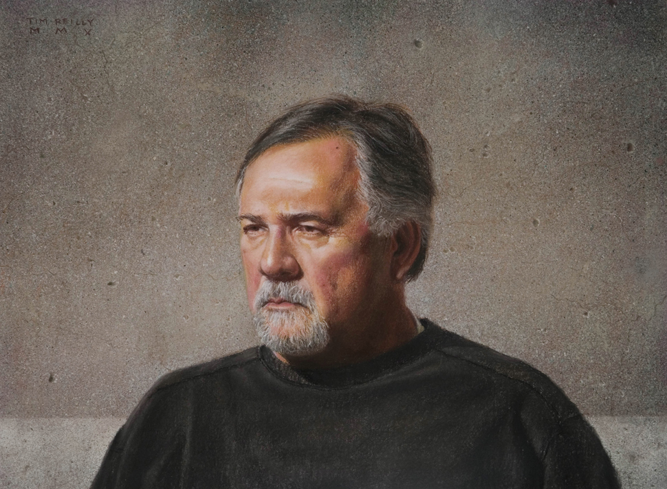 Tim Reilly, "Portrait of the Artist," 2009, pastel on Strathmore Illustration Board, 17 x 23 in. NFS