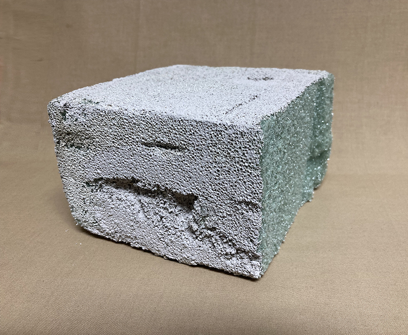 Florist foam that has been painted