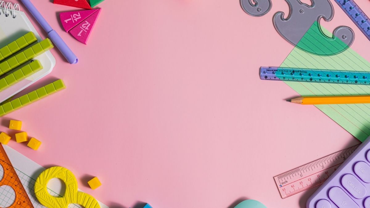 Hình ảnh nền nhiều dụng cụ học tập, sử dụng làm mẫu PowerPoint về chủ đề 20/11