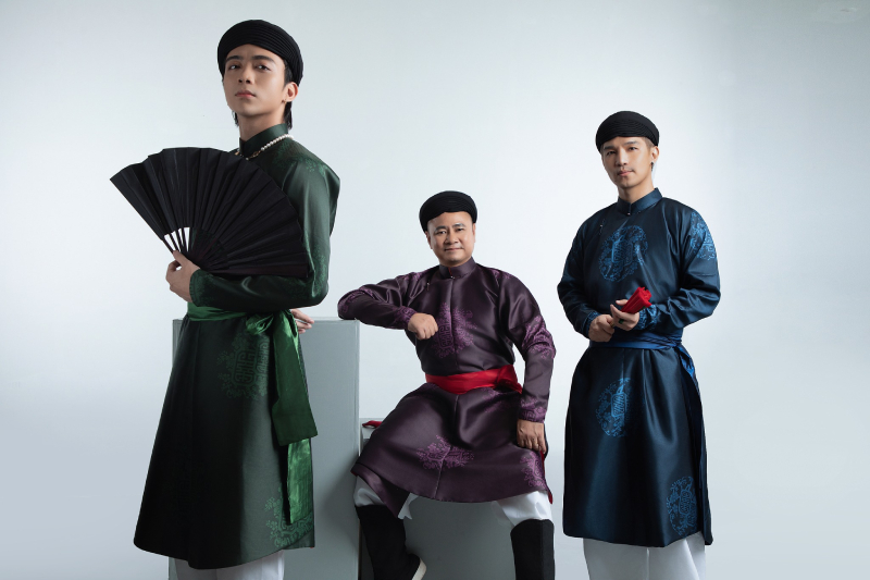 chụp ảnh áo dài tết cho nam