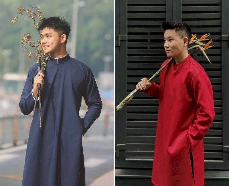 tạo dáng chụp ảnh tết cho nam