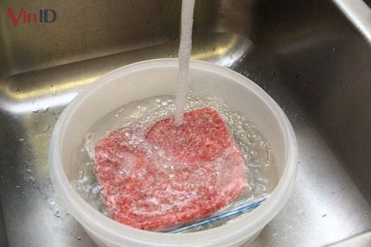 Sử dụng nước rã đông thịt