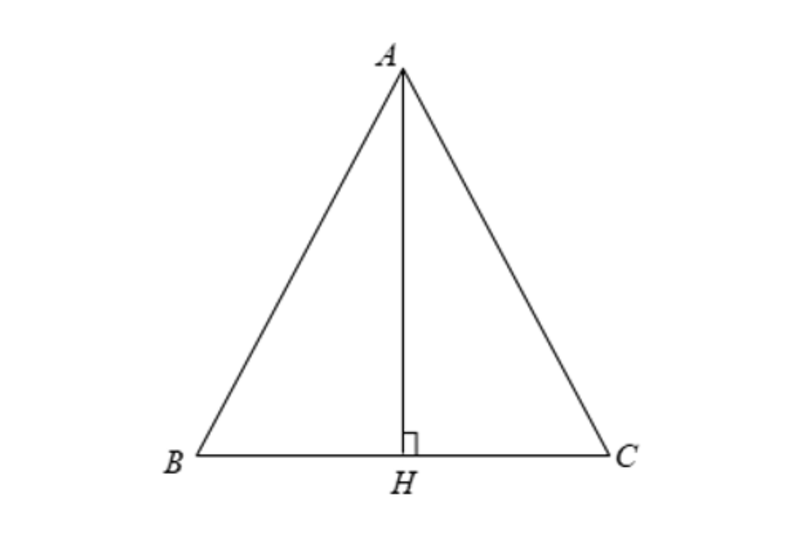 Tính đường cao ứng với cạnh bên của tam giác cân ABC