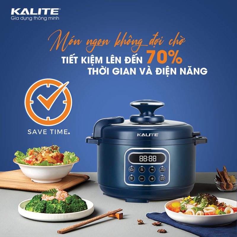 Nồi áp suất điện KALITE KPC4066 4in1 2 lớp Ceramic siêu chống dính
