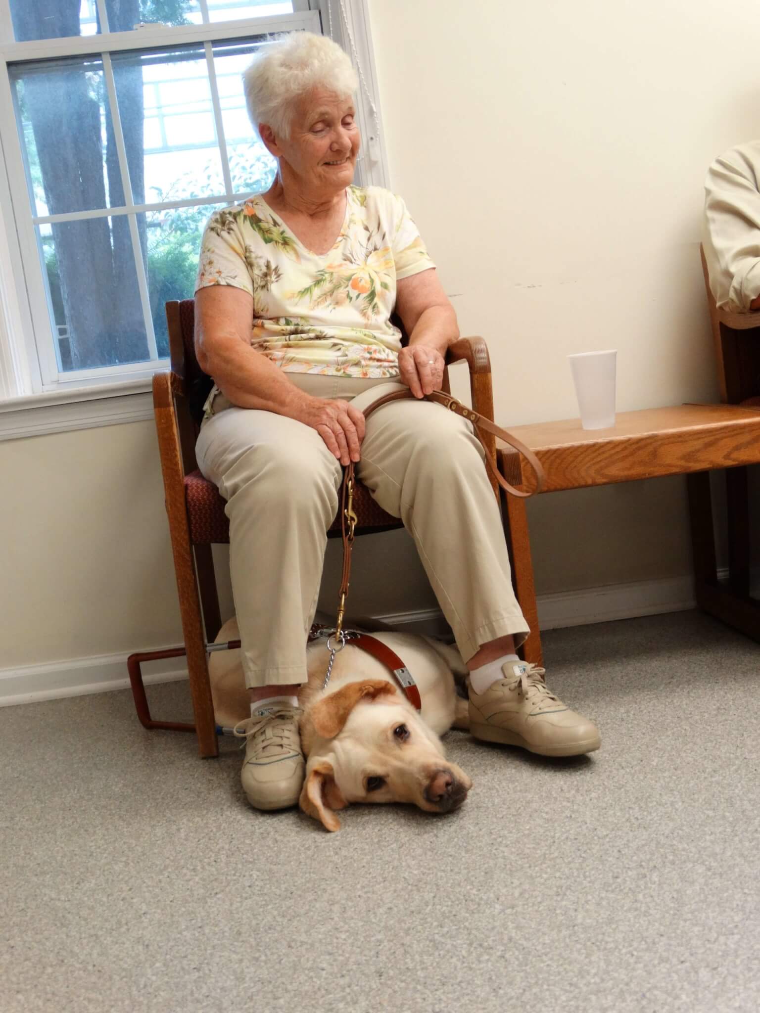 Joan and Hampton during the weeks of training at Guiding Eyes