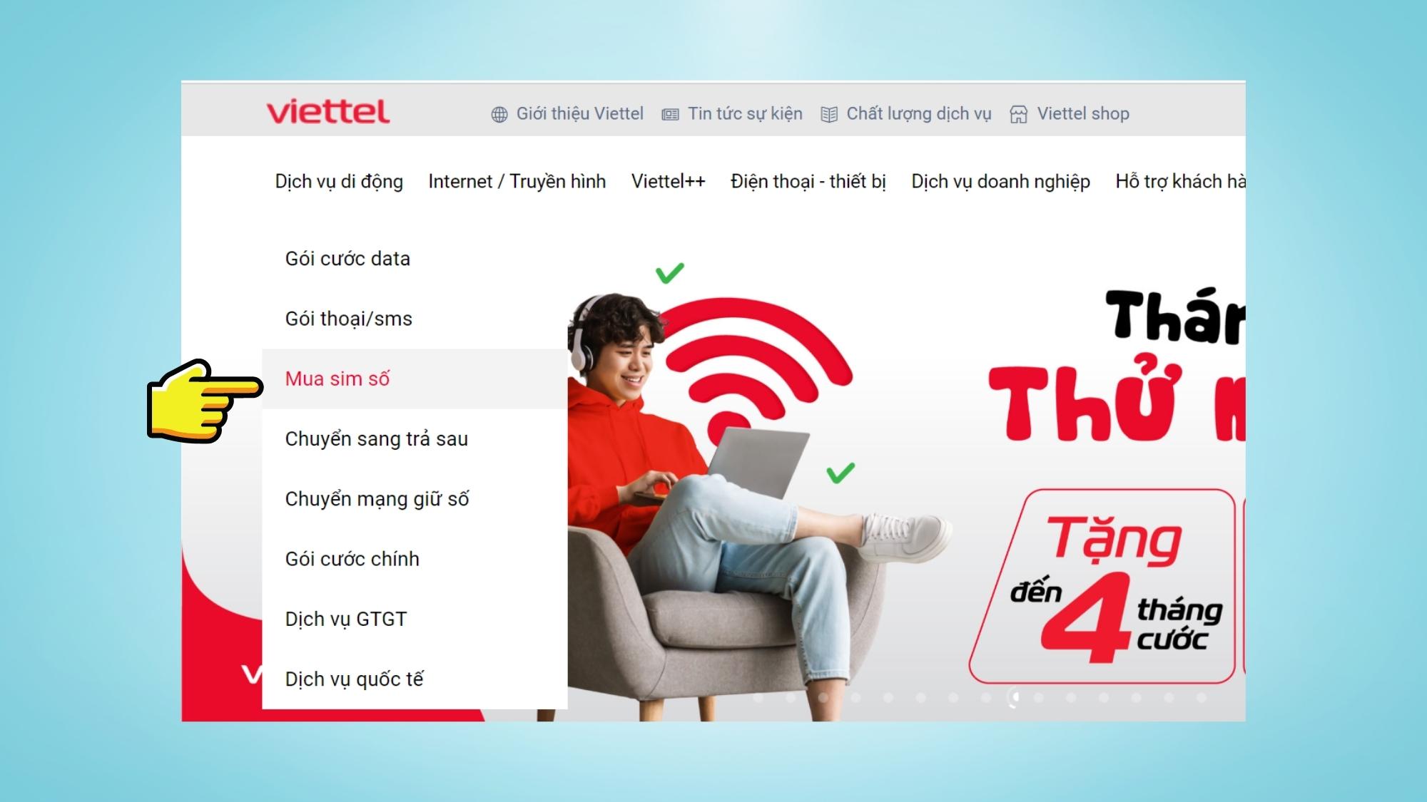 Mua sim đầu số 036 bằng hình thức Online - Bước 2