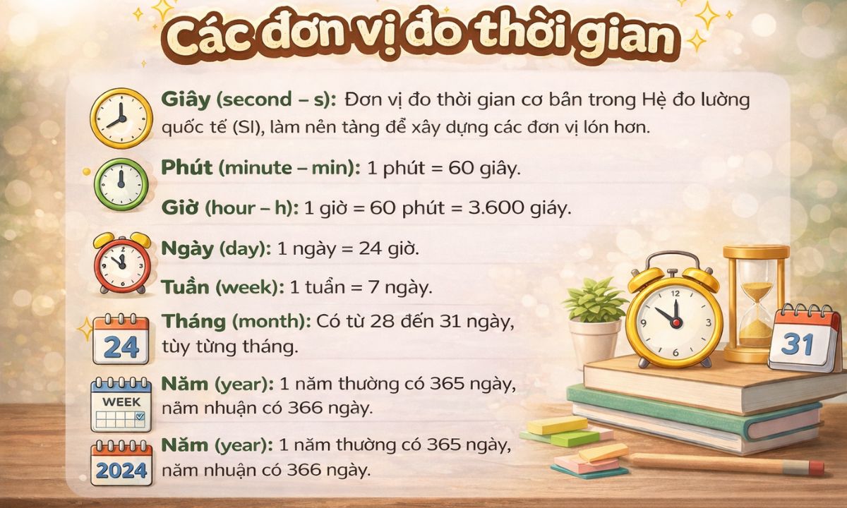 cac don vi tinh thoi gian pho bien