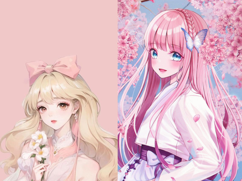 Hình nền anime màu hồng đem đến năng lượng tích cực