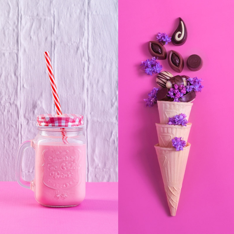 Hình nền cute màu hồng thể hiện phong cách sống tích cực