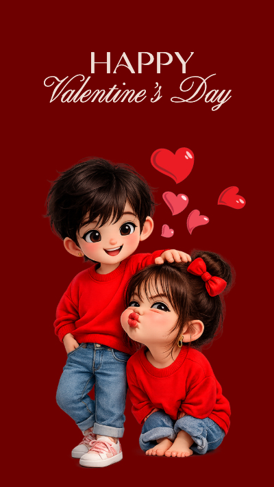 Trọn bộ hình nền cặp đôi dễ thương, ảnh chibi couple lãng mạn được đổi kích thước online, miễn phí