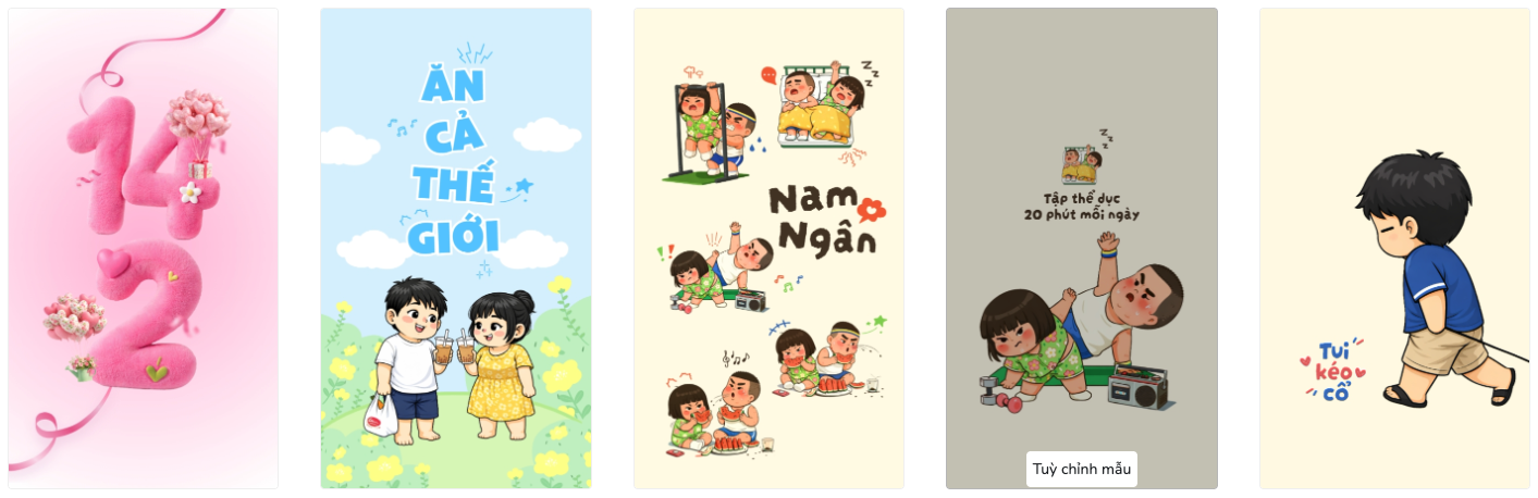 Trọn bộ hình nền cặp đôi dễ thương, ảnh chibi couple lãng mạn được đổi kích thước online, miễn phí