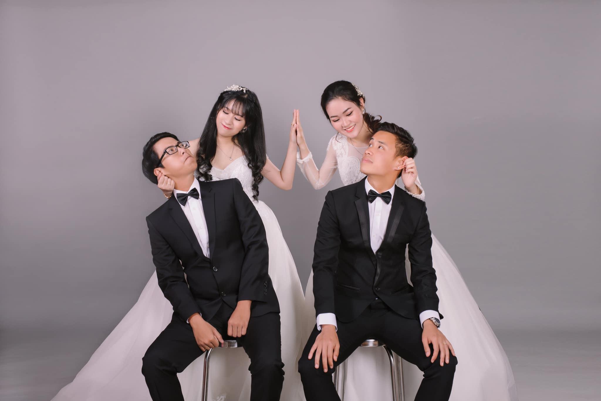 Chuyện thú vị sau bức ảnh cưới 4 người