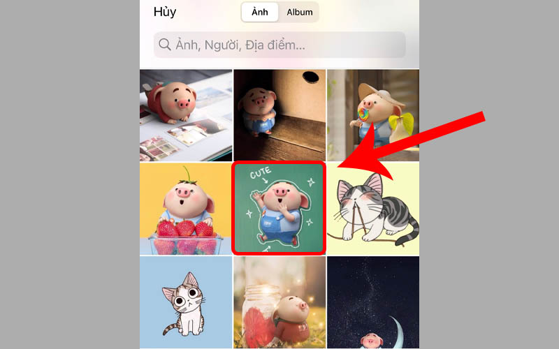Chọn ảnh muốn sử dụng làm hình nền bàn phím