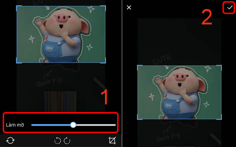 Điều chỉnh Làm mờ ảnh và lưu