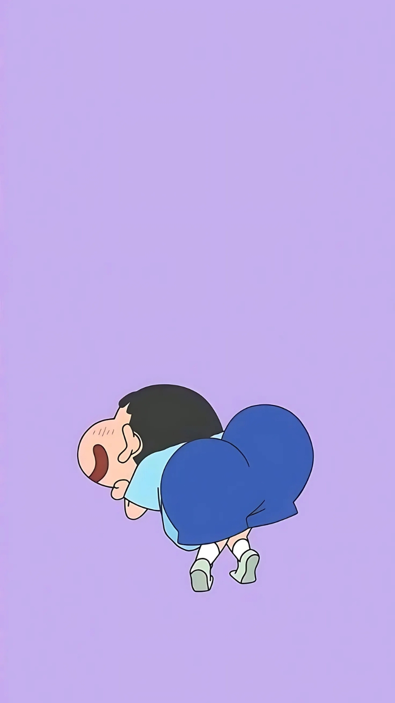 Hình nền cu Shin cute khoe mông