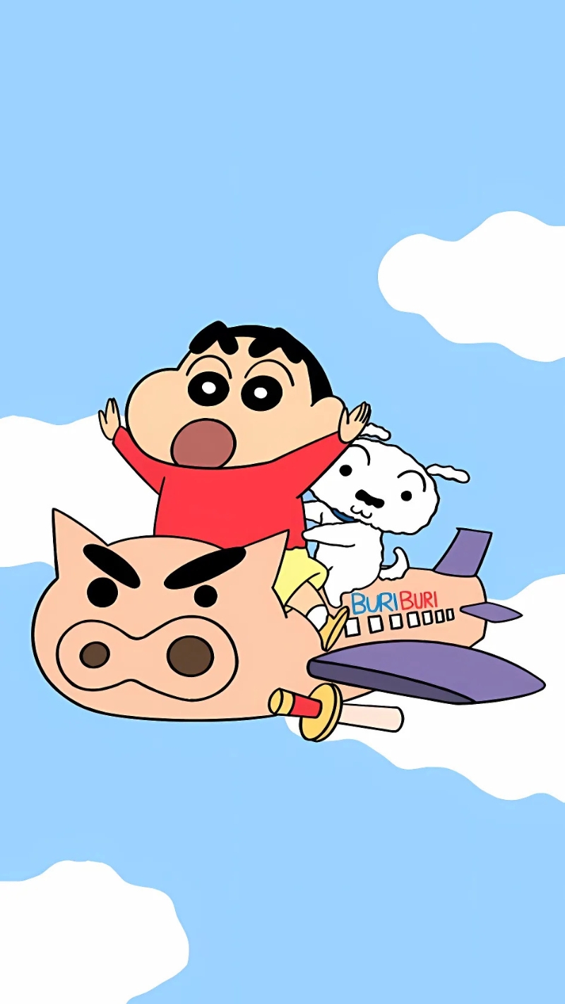 Hình nền Shin và Bạch Tuyết đi chơi