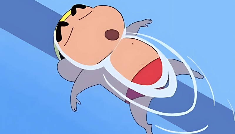 Hình nền máy tính Shin đi bơi