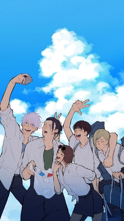Ảnh Gojo và bạn bè đáng yêu siêu cute cho smartphone