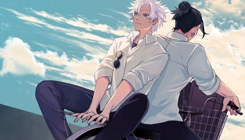 Nền Gojo với bạn bè bá đạo hài hước cực chất cho desktop