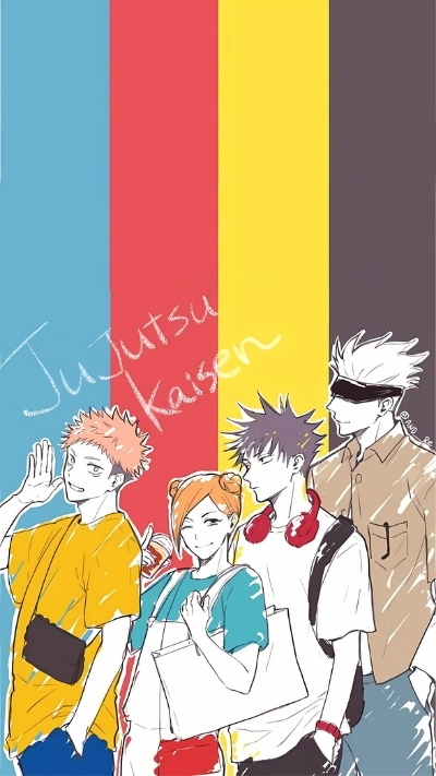 Nền Gojo cùng học trò thân mật xinh xắn cho điện thoại