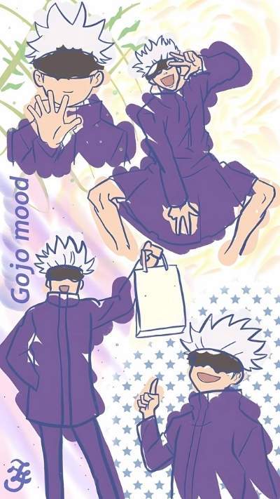 Tấm nền Gojo hài hước bá đạo siêu độc cho mobile