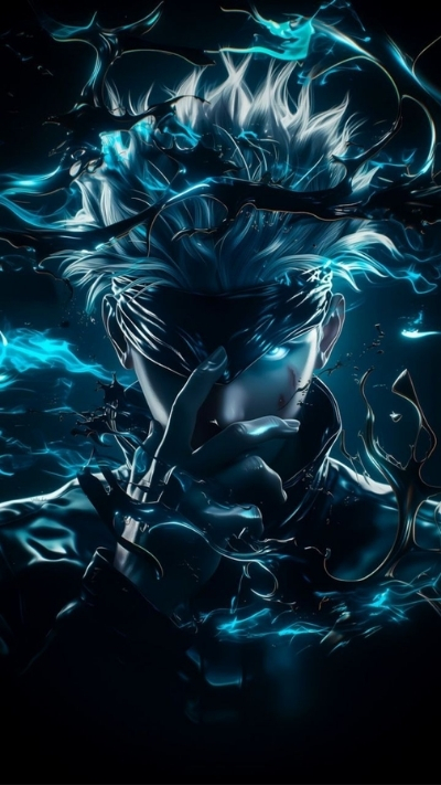 Ảnh Gojo chiến đấu oai hùng cực chất cho smartphone