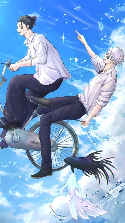 Background Gojo và đồng đội vui tươi đáng yêu cho máy