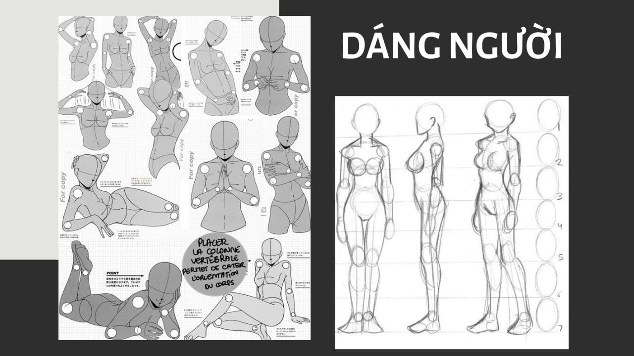 cách vẽ anime nữ đơn giản