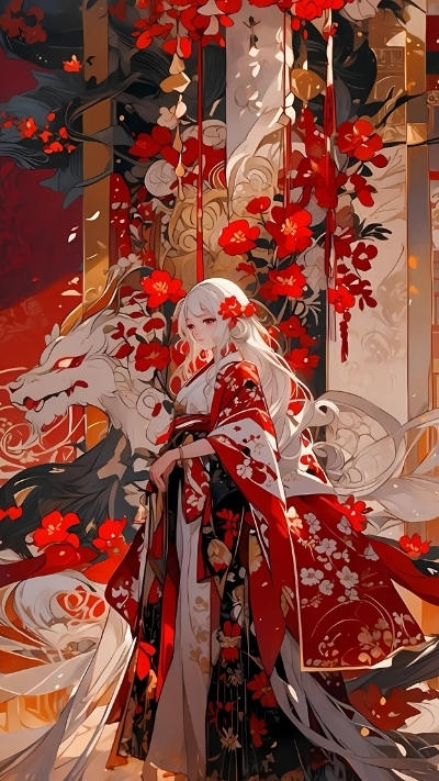 ảnh nền anime nữ cổ trang trang nhã