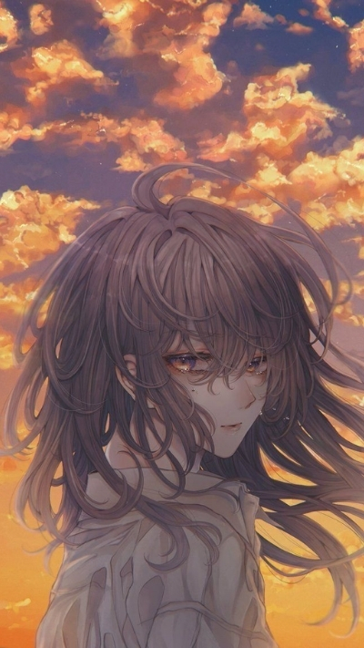 ảnh nền anime nữ buồn lặng lẽ