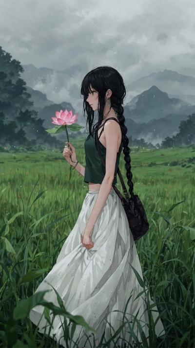 ảnh nền anime nữ buồn đơn độc