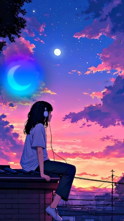 ảnh nền anime nữ buồn nhẹ nhàng