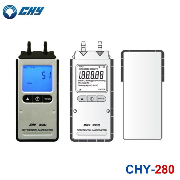 Máy đo áp suất không khí CHY CHY-280, máy đo chênh lệch áp suất CHY 280, CHY 280 Differential Manometer