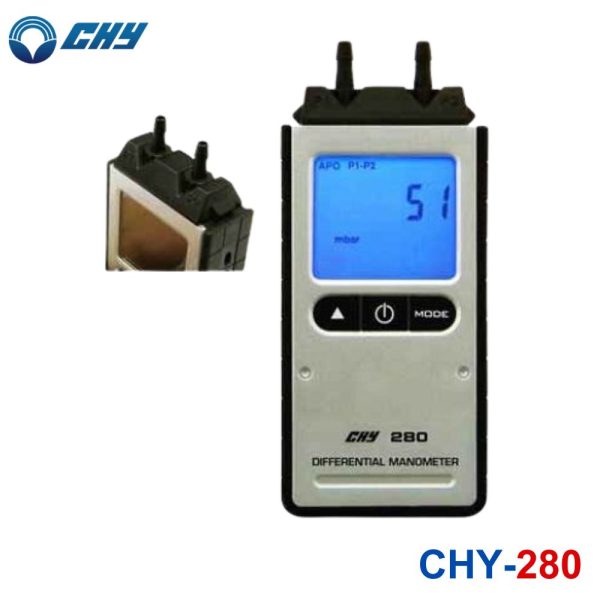 Máy đo áp suất không khí CHY CHY-280, máy đo chênh lệch áp suất CHY 280, CHY 280 Differential Manometer