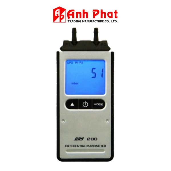 Máy đo áp suất không khí CHY CHY-280, máy đo chênh lệch áp suất CHY 280, CHY 280 Differential Manometer