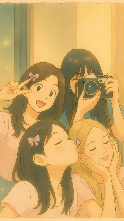 nền nhóm bạn thân tươi sáng cho android