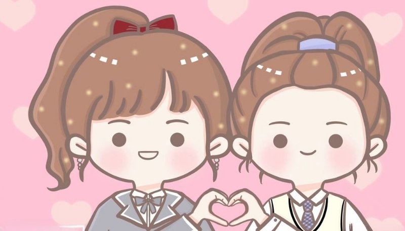 hình nền bạn thân nữ xinh xắn đáng yêu chất lượng